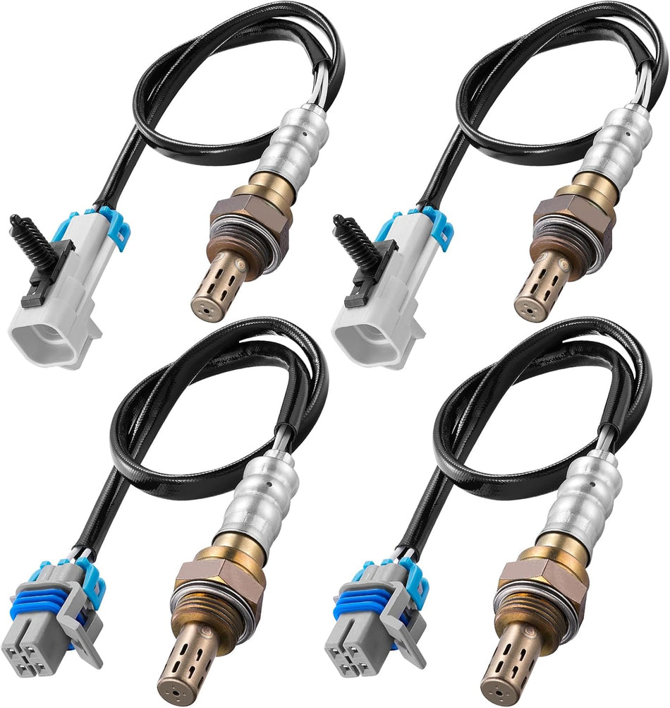 BDFHYK Oxygen Sensor Upstream Downstream O2 Sensor, Compatible with Cadillac, Compatible with GMC - Silverado 1500, Compatible with Chevy Malibu, Tahoe, Sierra, 250-24470 250-24736 Replacement 4PCS