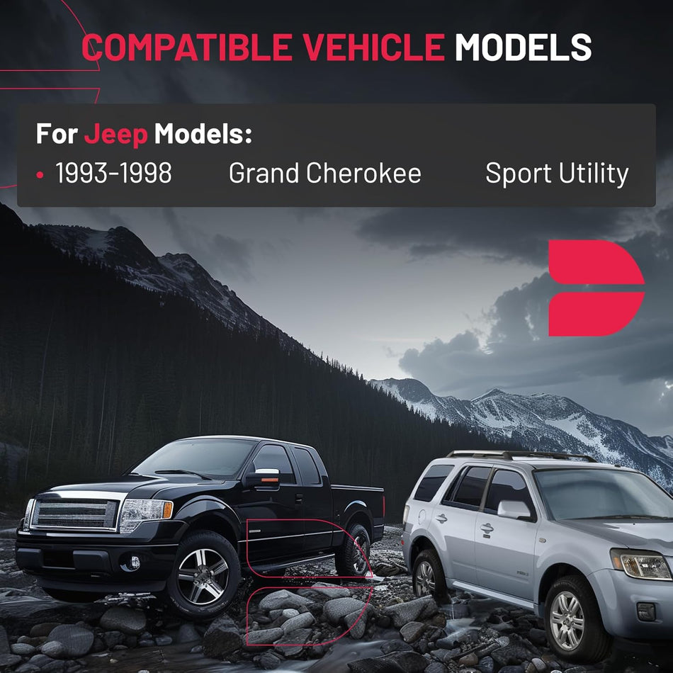 SYERAL Power Door Lock Actuator Rear Right Driver Side Compatible with Jeep Grand Cherokee 1993-1998 Replaces DLA1331 DLA608 4773638 4798916 55074804 931-679