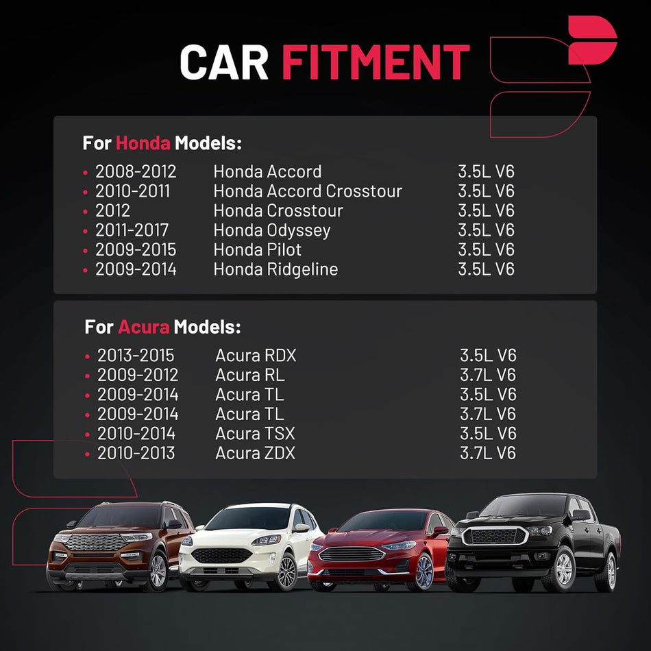 BDFHYK Ignition Coils UF603 and Iridium Spark Plug 97390 Compatible with Honda Accord Odyssey Ridgeline Pilot Acura RL TL TSX ZDX RDX V6 3.5L 3.7L Replaces UF624 5C1722 IC727 C1665 Set of 6