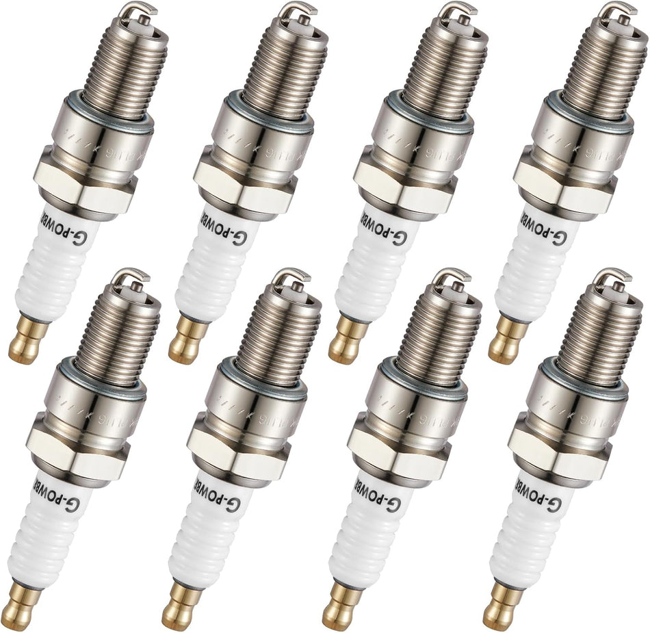 BDFHYK Spark Plugs 7131 Compatible with Alfa Romeo Aston Martin, Compatible with Mercedes-Benz 300SEL 280SE 600 3.5L 4.1L 4.7L 4.9L 6.3L V8 Replacement for BPR6ES Set of 8
