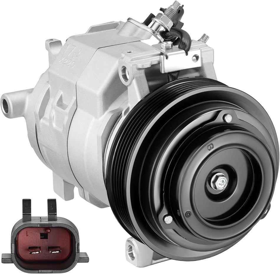 BDFHYK 158346 Air Conditioning A/C Compressor with Clutch Compatible with Chrysler Town & Country V6 4.0L 2008-2010, Compatible with Dodge Grand Caravan V6 4.0L 2008-2010