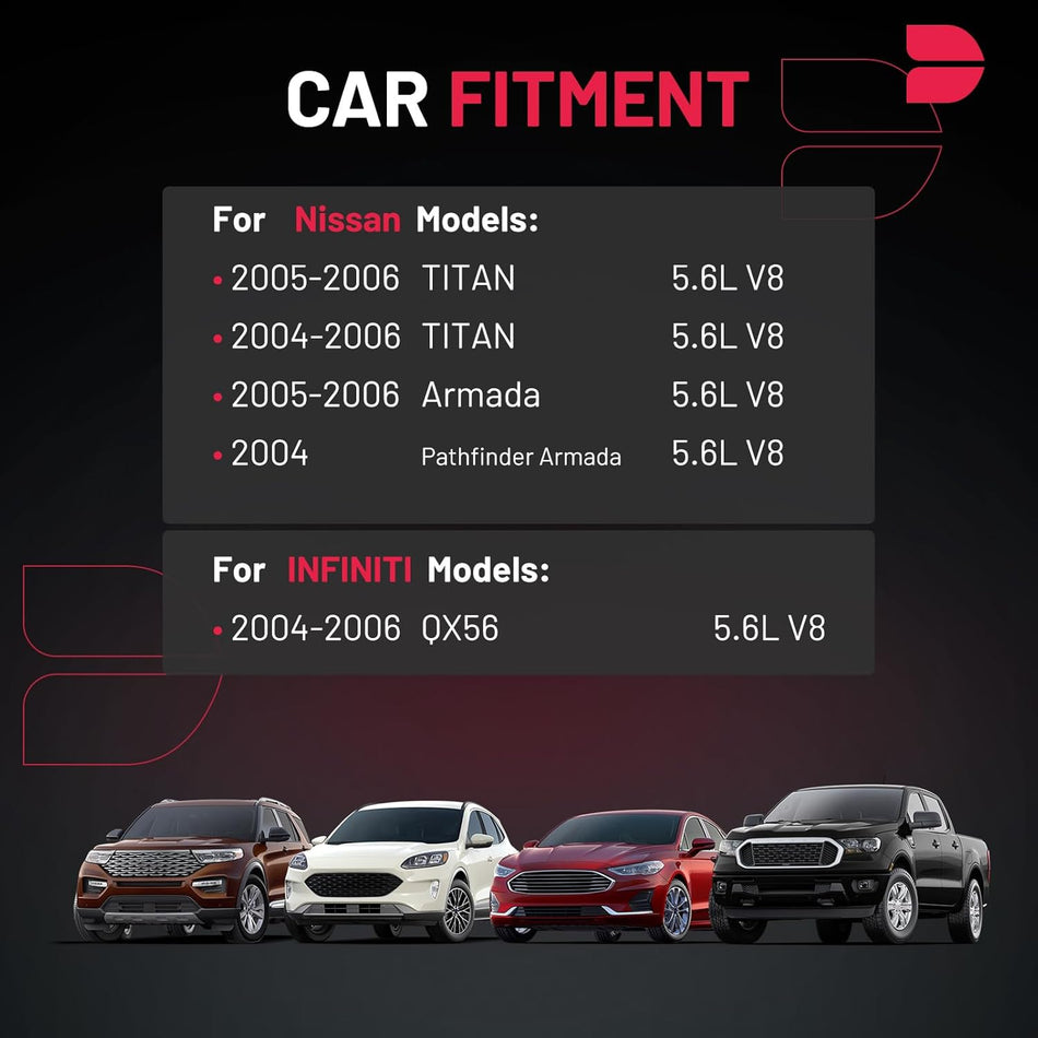 BDFHYK Ignition Coils UF510 and Iridium Spark Plug 6240 Compatible with INFINITI QX56 Nissan Pathfinder Armada TITAN V8 5.6L Replaces C741 E1010 CUF510 C1483 52-1802 IC590 C1483 PLFR5A-11 Set of 8