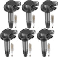 BDFHYK Ignition Coil Pack UF823 and Iridium Spark Plugs 6509, Fits Ford F-150 Mustang Explorer Edge 3.5L V6, Set of 6