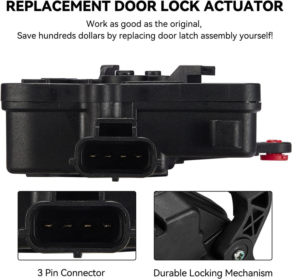 SYERAL Door Lock Actuator Right Sliding Door Passenger Side 5020678AA Compatible with Chrysler Town & Country 2008-2016, Compatible with Dodge Grand Caravan 2008-2020