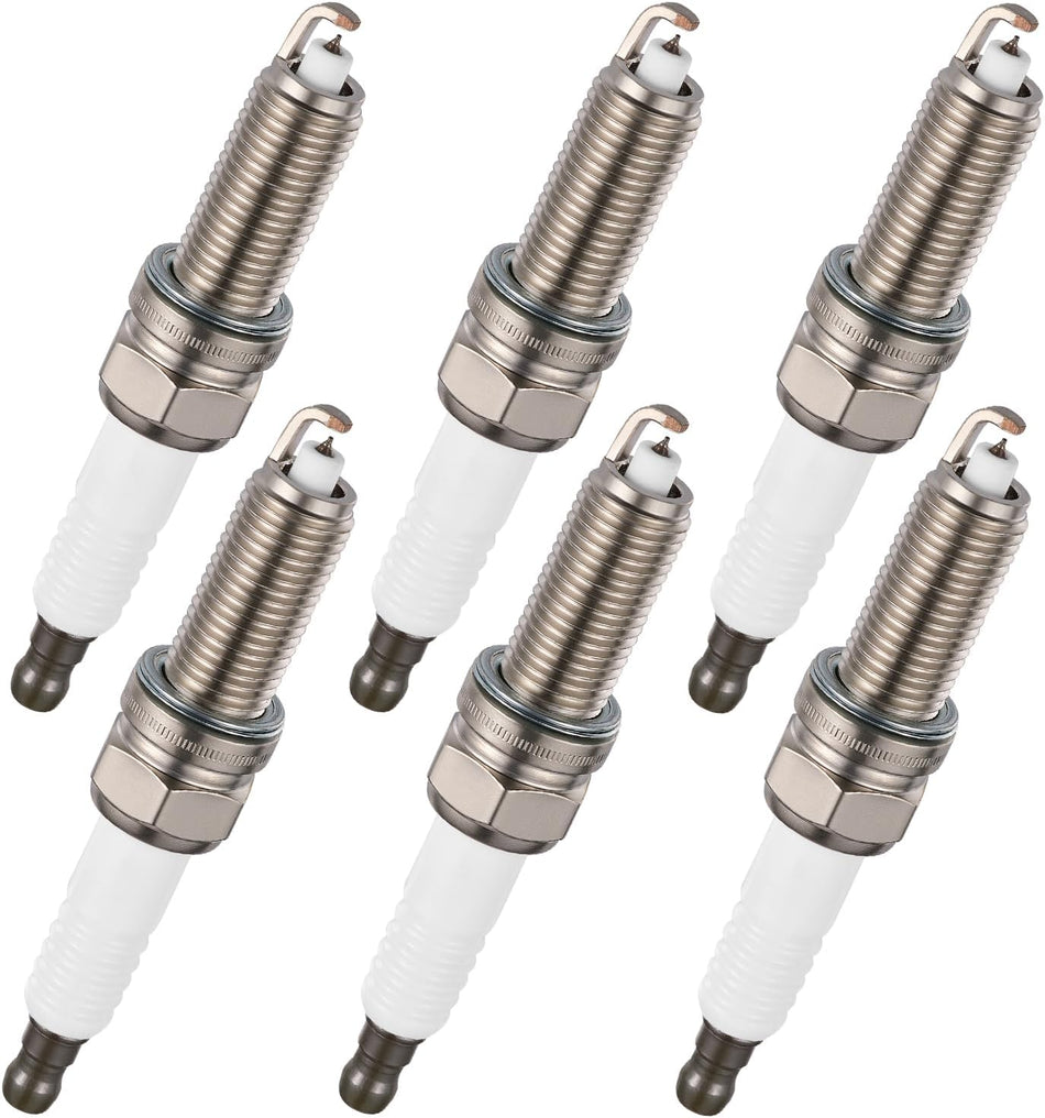 BDFHYK 4024102498 Iridium Spark Plugs Compatible with Jeep Wrangler 2012-2017 3.6L 3604CC 220Cu. In. V6 GAS DOHC Naturally Aspirated, Set of 6