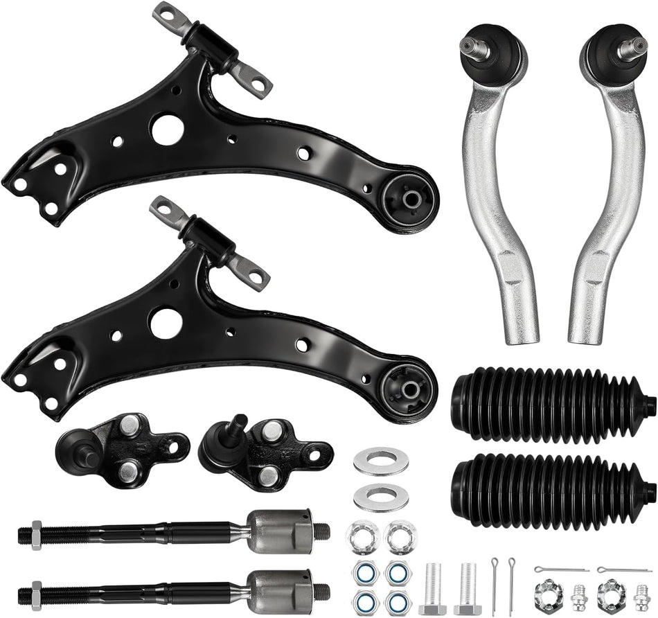 BDFHYK 10PCS Front Suspension Kit Control Arms with Ball Joint Compatible with Toyota Camry, Solara 2004-2008, Compatible with Lexus ES330 2004-2006 Replace K620334, K620333, ES80603, ES80602
