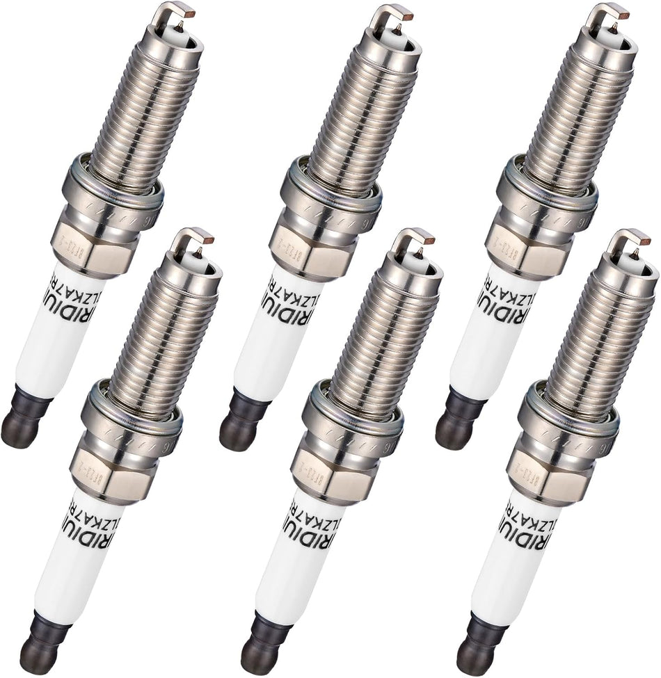 BDFHYK 93476 Platinum Iridium Spark Plugs Compatible with Land Rover Discovery LR4 Range Rover Range Rover Sport Velar,Compatible with Jaguar F-Pace F-Type XE XF XJ 3.0L 5.0L V6 V8 Set of 6