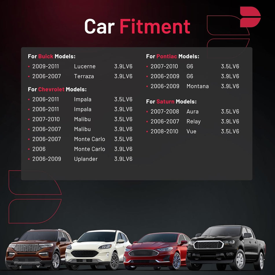 BDFHYK 4213 Iridium Spark Plugs Compatible with Buick Lucerne Terraza Impala Malibu Monte Carlo Uplander for Pontiac G6 Montana Aura Relay Vue 3.5L 3.9L V6 Replacement for IZTR4A11 Set of 6