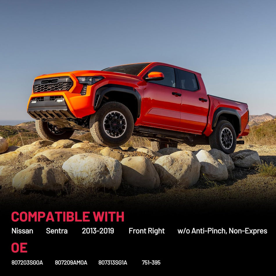 751-395 Power Window Regulator with Motor Front Right Compatible with Nissan Sentra 2013-2019