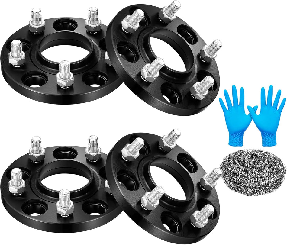 BDFHYK 5x114.3mm Wheel Spacers 15 mm Hubcentric Wheel Spacer Compatible with Nissan 300ZX 350Z 370Z Altima Infiniti G35 G37 FX35 S14, Forged 5 Lug Wheel Adapters M12x1.25 & 66.1 mm Hub Bore, Set of 4