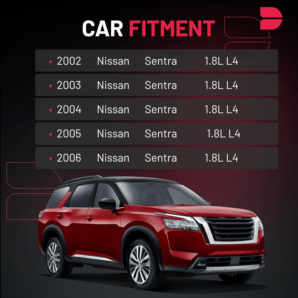 BDFHYK Ignition Coil Pack UF351 and Iridium Spark Plugs 4505 Compatible with Nissan Sentra 2002 2003 2004 2005 2006 1.8L L4 22448-6N015 22433-6N015 1884011051, Sets of 4