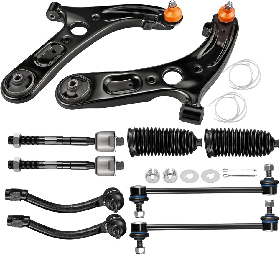 BDFHYK 10PCS Suspension Kit Front Lower Control Arms,with Ball Joint Compatible with Hyundai Elantra,Elantra Coupe,Elantra GT 2011-2017, Compatible with Hyundai Veloster 2012-2017 for K622232 K622646