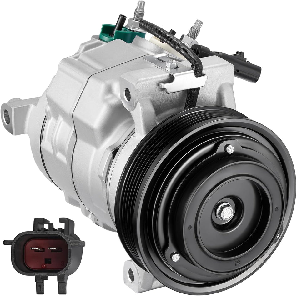 BDFHYK 98314 Air Conditioning A/C Compressor with Clutch Compatible with Jeep Grand Cherokee 2011-2021, Compatible with Dodge Charger 2011-2013, Durango 2011-2015, Challenger 2011-2014