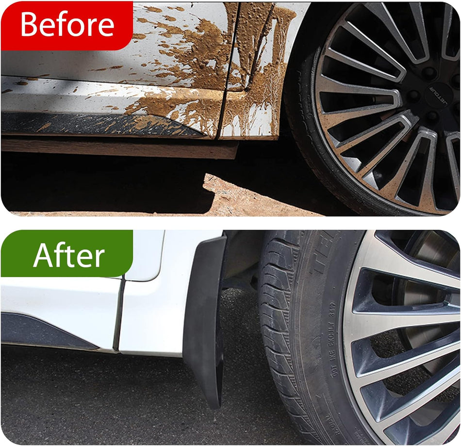 Mud Flaps for Honda Civic Si 2017–2019, Front & Rear 4PCS, Without Fender Flares