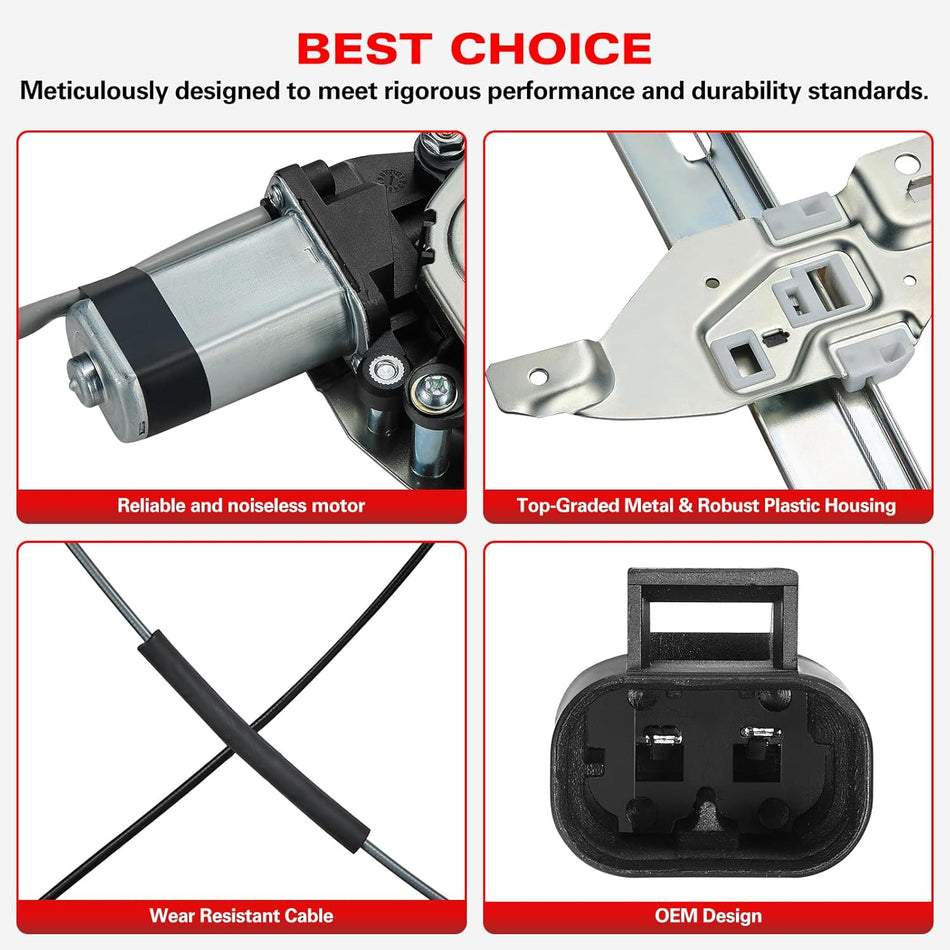 748-172 Window Regulator Assembly Front Left Driver Side for CHEVROLET IMPALA 2006-2013, IMPALA LIMITED 2014-2016