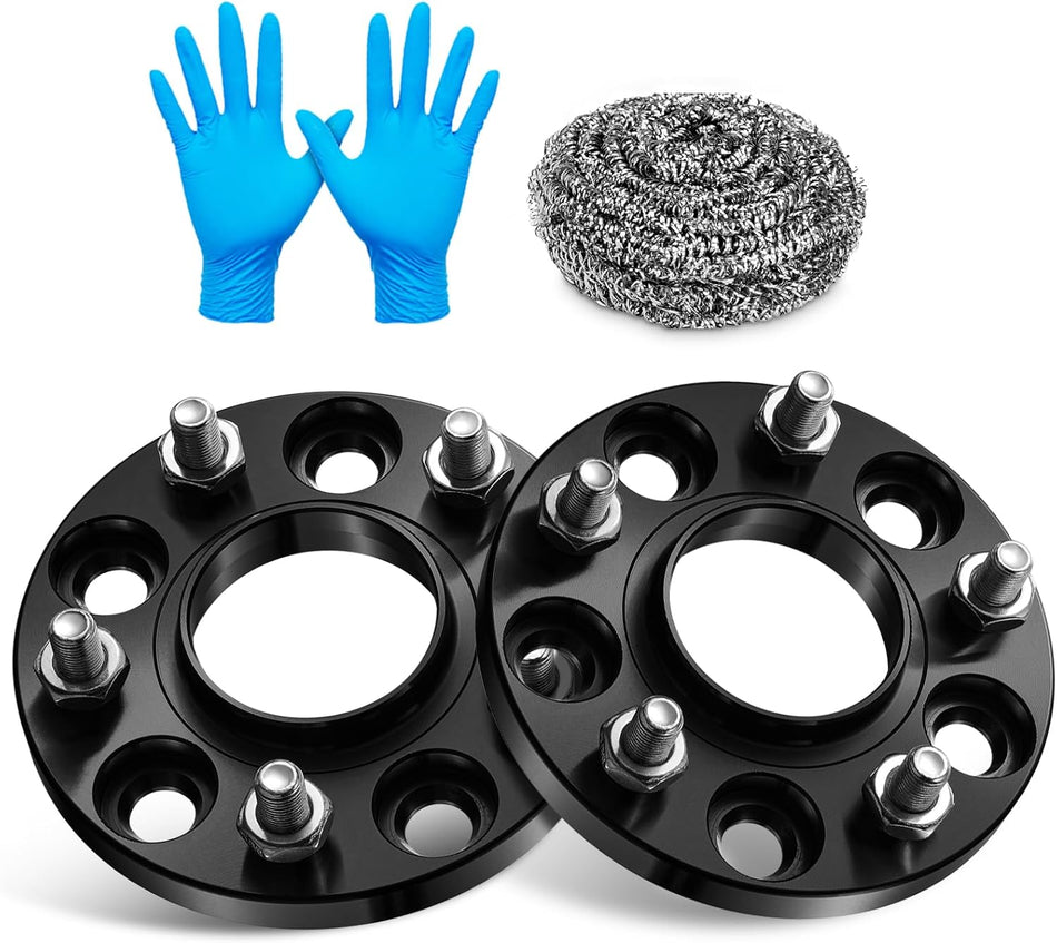 BDFHYK 5x114.3mm Spacers 15MM 5x4.5 Hubcentric Wheel Spacer Compatible with Nissan 300ZX 350Z 370Z Altima Leopard FX35 G35 S14 G37, Forged 5 Lug Wheel Adapters M12x1.25 & 66.1mm Hub Bore, Set of 2