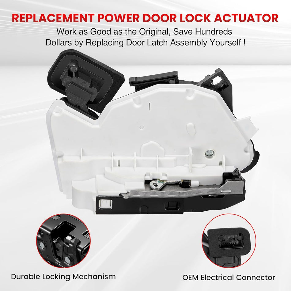 SYERAL Door Lock Actuator 5K4-839-016-AH Rear Right Passenger Side Door Latch Compatible with Volkswagen Atlas Cross Sport Beetle e-Golf Golf GTI Jetta Passat