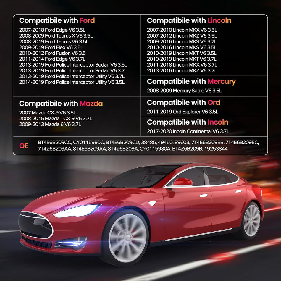 BDFHYK 38485 Belt Tensioner Assembly Pulley Compatible with 2007-2020 Edge Explorer Flex Fusion Police Interceptor Sedan/Utility Taurus(X)&Lincoln Continental MKS MKT MKX &Mazda CX-9&Mercury Sable