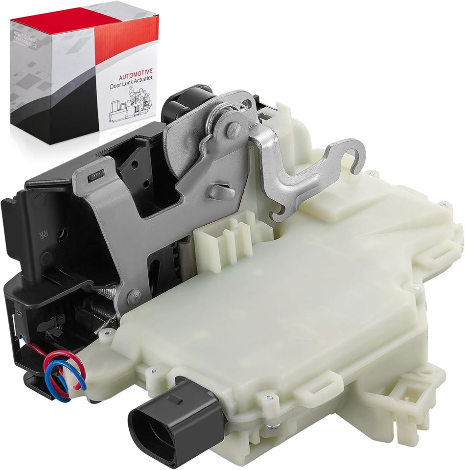 SYERAL Rear Right Driver Side Door Lock Latch Actuator Compatible with VW GTI 2008-2009, Jetta 2005-2014, Rabbit 2006-2009 Replaces 3B4-839-016-AP, 3B4-839-016-AF, 3B4839016AP, 3B4839016AF, V10850018