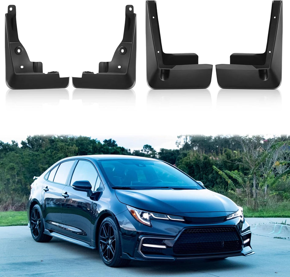BDFHYK Mud Flaps Splash Guards 4PCS Front & Rear Side Mud Guards Compatible with Toyota Corolla 2020-2022 Sedan Without OEM Fender Flares
