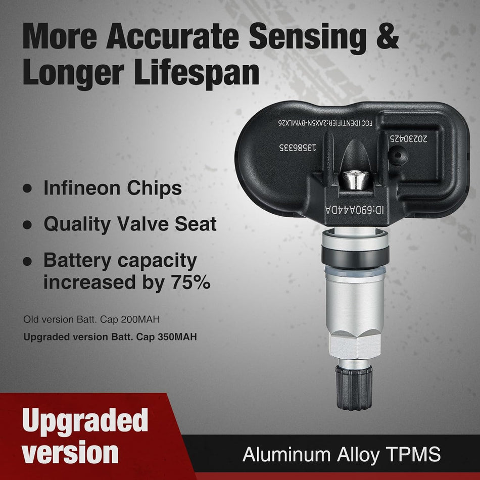 BDFHYK Upgraded 315MHz TPMS Sensor for GM 2006-2020 – Chevy Silverado, GMC, Cadillac, Buick, Pontiac