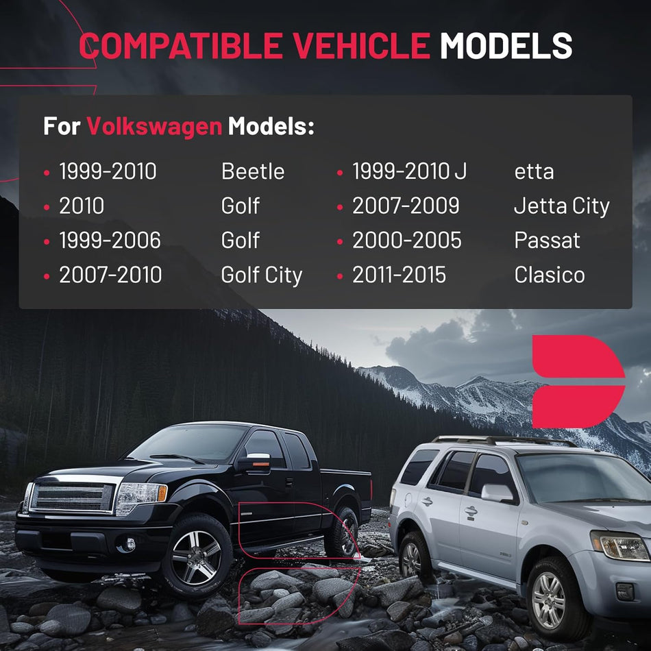 SYERAL Power Door Lock Actuator Front Right Compatible with Volkswagen Vehicles, Beetle 1999-2010 Golf 1999-2006 Golf City 2007-2010 Jetta 1999-2010 Jetta City 07-09 Passat 2000-2005 Replaces 931-501