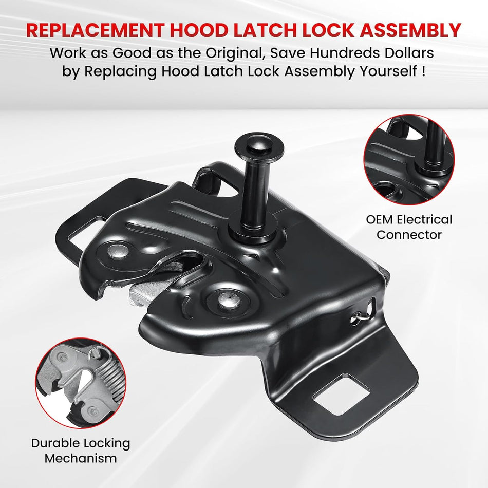 SYRAEL Front Hood Latch Assembly 820-102 Compatible with Chrysler Town & Country, Compatible with Dodge Grand Caravan, C/V, Replace OE 4589231AA 5020846AA for 2008-2018
