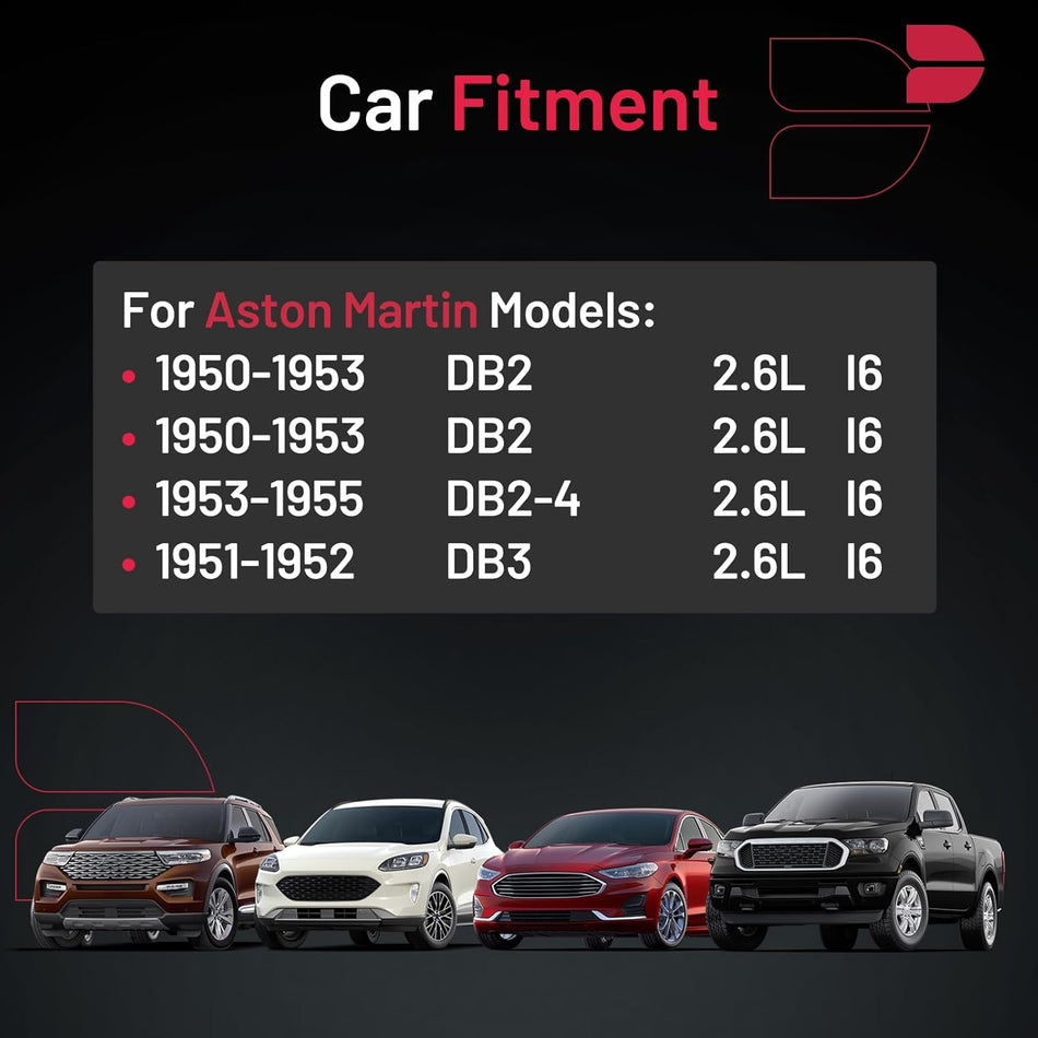 BDFHYK 2983 Iridium Spark Plugs Compatible with Aston Martin DB2-4 1953-1955, DB2 1950-1953, DB3 1951-1952 2.6L L6 Replacement for CR6HSA Set of 4