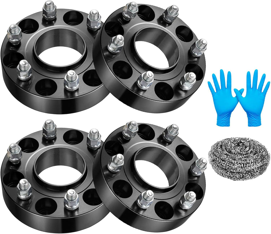 BDFHYK 6x5.5 Wheel Spacers 1.5 inch(38mm) Compatible with Ram 1500 2019-2023 6x139.7mm Thread Pitch M14x1.5 Studs & 77.8mm Hub Centric Solid Wheels Spacer, Black Set of 4