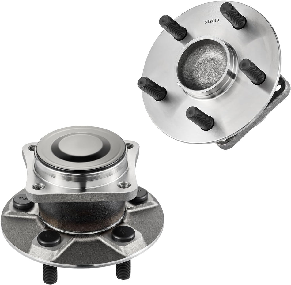 BDFHYK 512218 2PCS Rear Wheel Bearing and Hub Assembly 5 Lugs Compatible with Toyota Celica Corolla Matrix 2000-2008, Compatible with Pontiac Vibe 2003-2008, FWD, Non-ABS