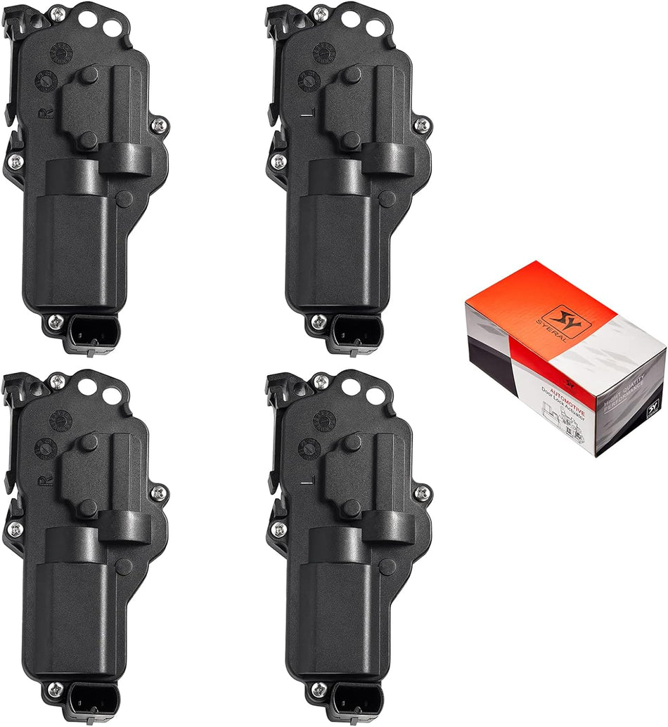SYERAL Power Door Lock Actuators 4 Packs Lock Actuators 746-148 746-149 Driver & Passenger Right & Left Side Door Latch Compatible for F150 F250 F350 Super Duty Mustang Ranger Lincoln