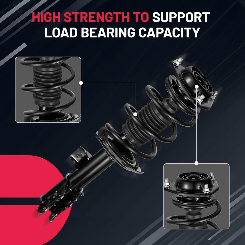 BDFHYK Front & Rear Shock Absorbers Kit Compatible with Hyundai Elantra 2011-2016, Complete Struts Suspension Replacement 4PCS Set, Smooth Ride, Direct Fit, Easy Installation