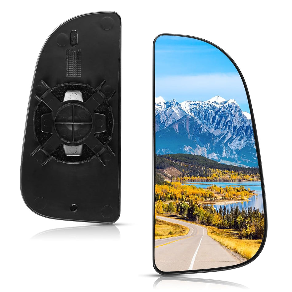 BDFHYK Mirror Glass Compatible with Dodge 2010-2018 Ram 1500 2500 3500 4500 5500 Towing Mirrors Ram Passenger Side Convex Mirror Glass with Rear Mounting Bracket (Lower Right Side)