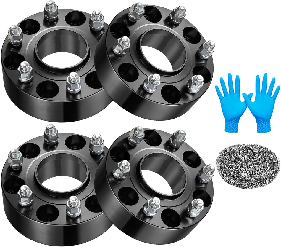 BDFHYK 6x5.5 Wheel Spacers Compatible with Ram1500 2019-2024, 2 inch 50mm 6x139.7(mm) Thread Pitch M14x1.5 Studs & 77.8mm Hub Centric Solid Wheels Spacer, Set of 4