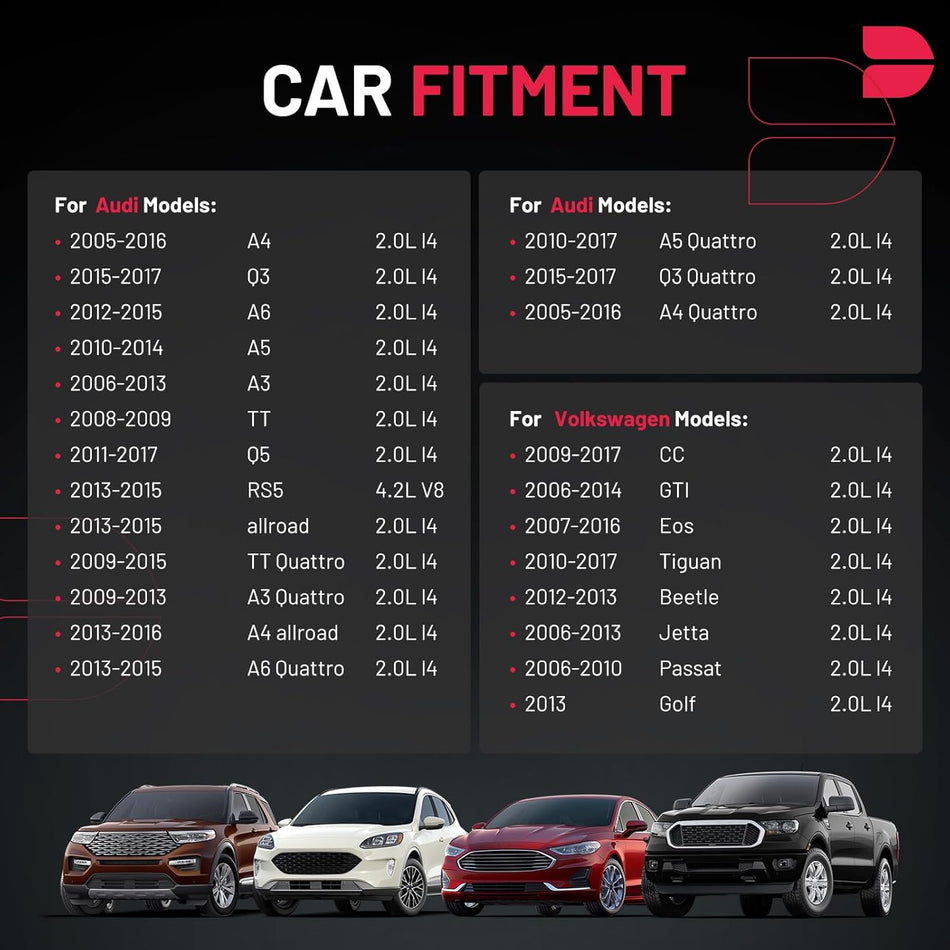 BDFHYK Ignition Coil Pack and Iridium Spark Plugs Compatible with Audi Volkswagen 2.0L L4 4.2L V8 for UF575 PFR7S8EG,Sets of 4