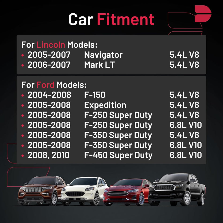 BDFHYK Set of 8 Iridium Spark Plug Compatible with Expedition F150 F250 F350 F450, Compatible with Lincoln Mark LT Navigator,5.4L 6.8L V8 V10 Engine Replacement for SP515 SP546