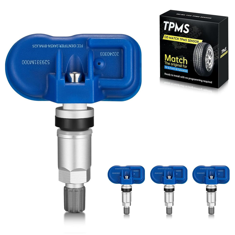 BDFHYK 315MHZ TPMS Sensors Compatible with Hyundai, Compatible with Kia Mitsubishi Tire Pressure Monitoring System Replaces# 529332M000 529332M550 52933A5000 4 Pack