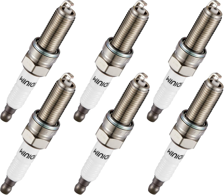 BDFHYK Iridium Spark Plugs 93175 Compatible with RDX RLX TLX 200 300 Pacifica Challenger Charger Durango Accord Odyssey Pilot Ridgeline Cherokee Wrangler Sedona Sorento ProMaster LKR7DIX11S Set of 6