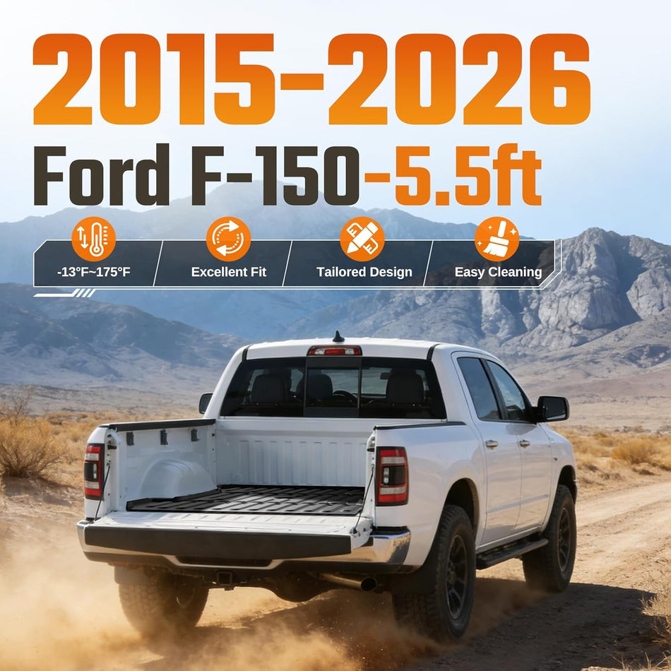 5.5FT/67.1" Truck Bed Mat for 2015–2023 Ford F-150 & F-150 Lightning