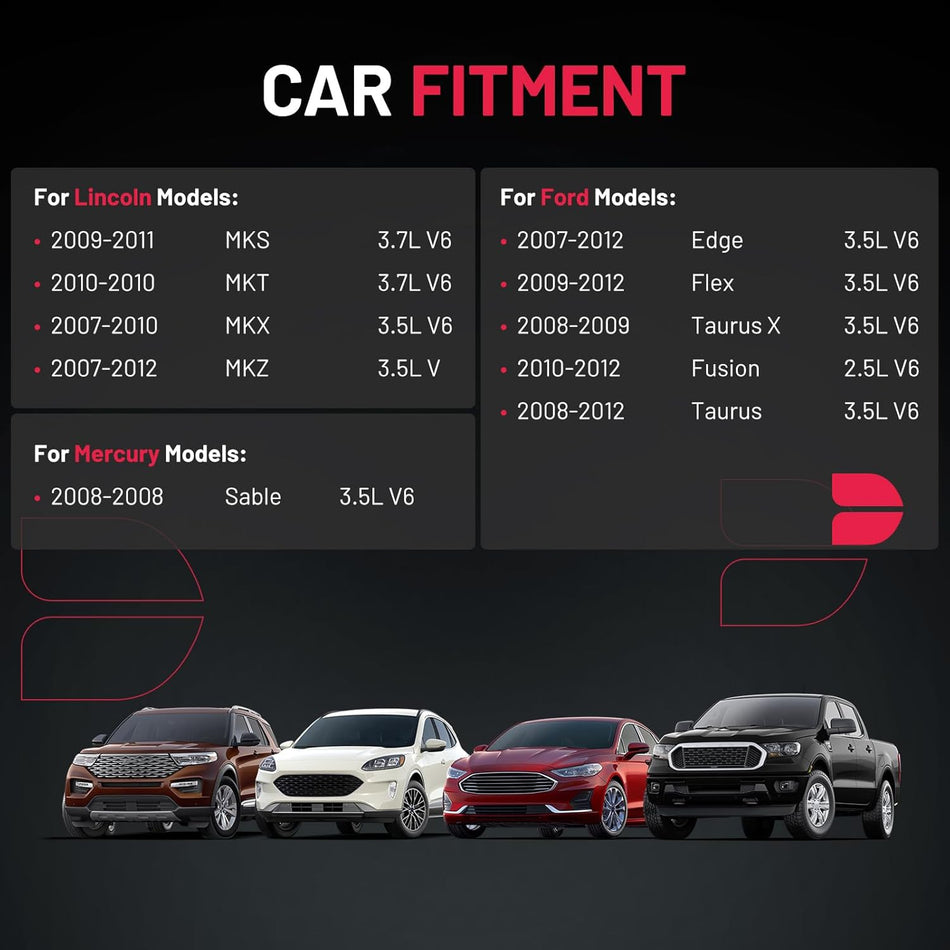 BDFHYK Ignition Coils UF553 and Iridium Spark Plug 5019 Compatible with Lincoln MKS MKT MKX MKZ Mercury Sable Edge Flex Fusion Taurus V6 3.5L 3.7L Replaces UF595 5C1652 C1595 DG520 E1053 Set of 6