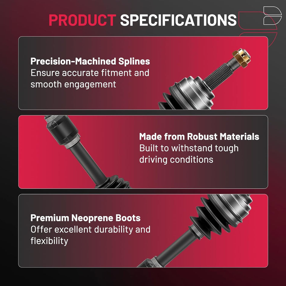 BDFHYK NCV53009 CV Axle Shaft Assembly Front Left Compatible with Compatible with Nissan Versa 2012-2018; Compatible with Nissan Versa Note 2014-2018