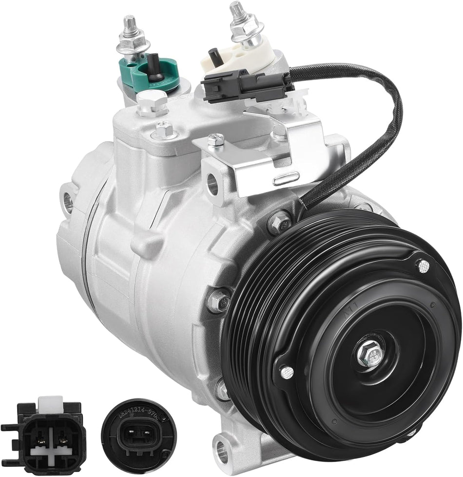BDFHYK 198355 Air Conditioning A/C Compressor with Clutch Compatible with Ford Edge 2012 2013 2014 2015, Ford Explorer 2012, 2.0L l4, Replace# 197355, BB5Z19703C, CT4Z19703B, CT4Z19703C