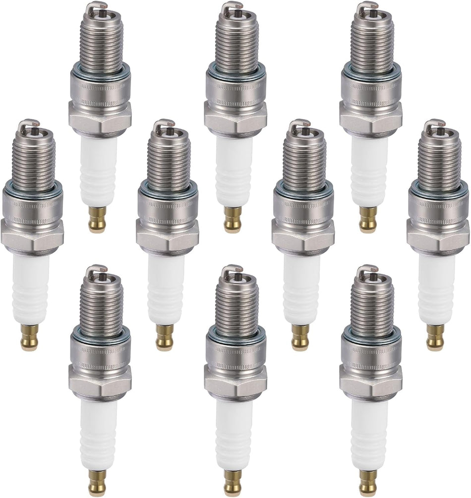 BDFHYK 5422 Spark Plugs Compatible with Honda Compatible with Suzuki for Aprilia for Derbi for Yamaha Universal Motorcycle Spark Plugs Replacement for BR8ES Set of 10