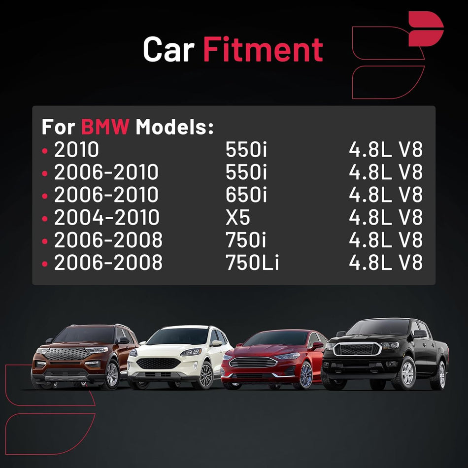 BDFHYK 4294 Platinum Iridium Spark Plugs Compatible with BMW 2006-2010 550i 650i, 2006-2008 750i 750Li, 2004-2010 X5 4.8L V8 Replacement for IZFR6H-11 12120032134 12122158252 XP5224 Set of 8