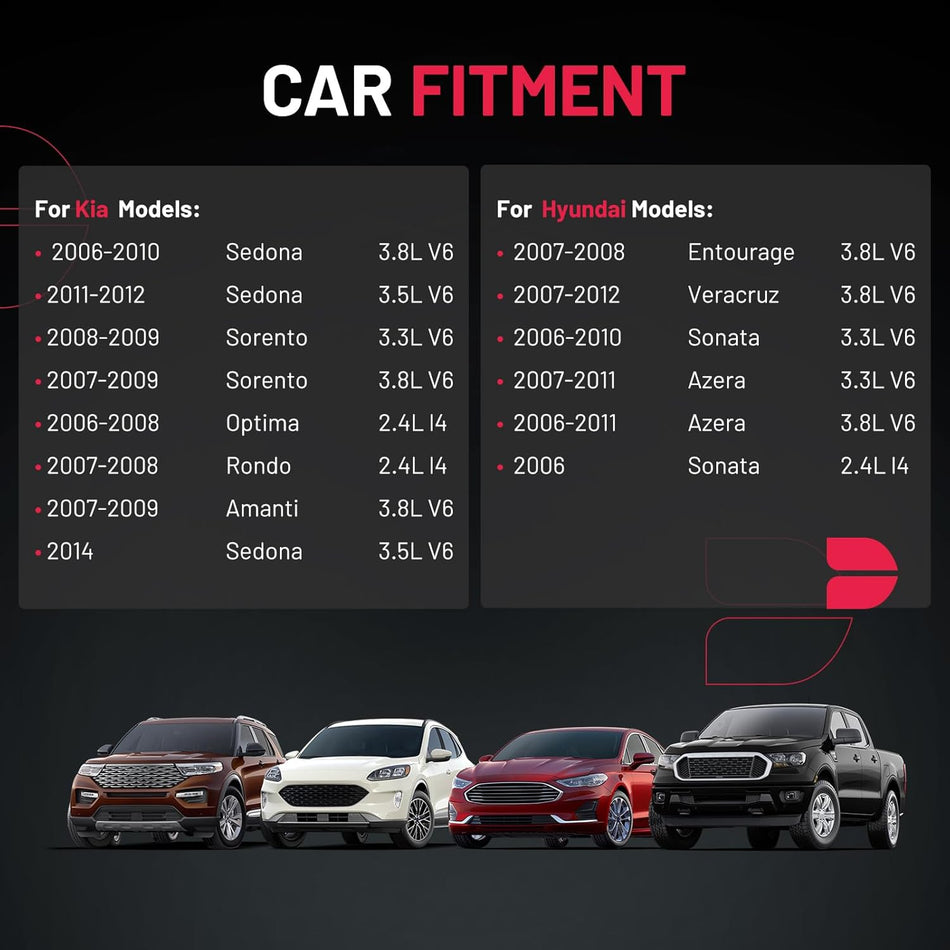 BDFHYK Ignition Coils UF764 and Iridium Spark Plug 93175 Compatible with Hyundai Santa Fe Sport Tucson Sonata Kia Sorento Sportage Optima l4 2.0L 2.4L Replaces GN10730 C988 E1264 LKR7DIX-11S Set of 4