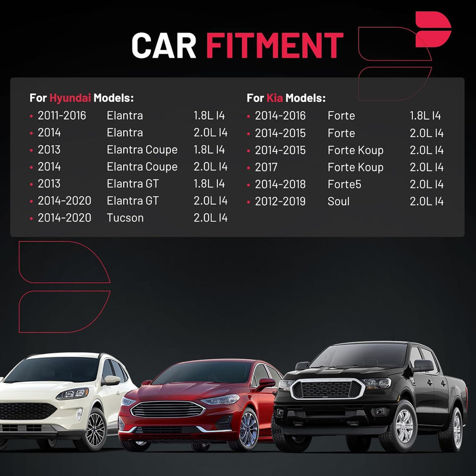 BDFHYK Ignition Coil UF651 Compatible with Compatible with Kia Soul 2012 2013 2014 2015 Hyundai Elantra Coupe GT 2016-2018 Hyundai Tucson Kia Forte Kia Coil Pack Coil for Hyundai 1.8L 2.0L Set of 4