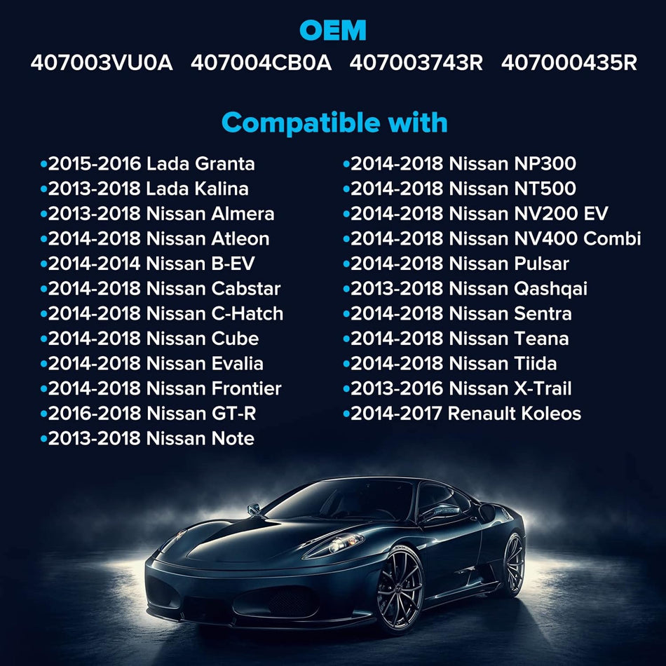 BDFHYK 433MHz TPMS Sensor for Nissan 2013-2018 Almera Atleon NP300 Sentra Cube Teana, Renault Koleos, Lada Granta Kalina - OE407003VU0A 407004CB0A
