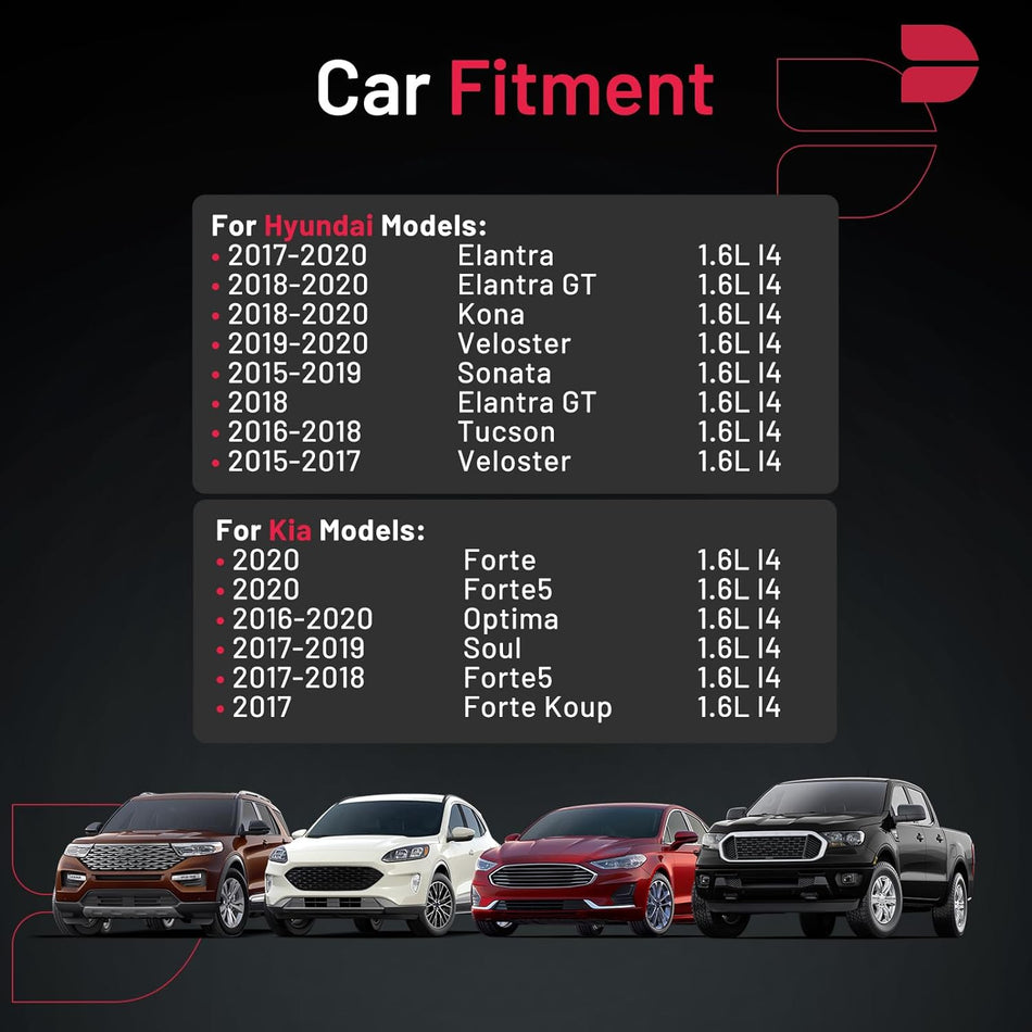 BDFHYK 97080 Platinum Iridium Spark Plugs Compatible with Hyundai Elantra Elantra GT Kona Sonata Tucson Veloster Veloster,Compatible with Kia Forte Forte Koup Forte5 Optima Soul 1.6L L4 Set of 4