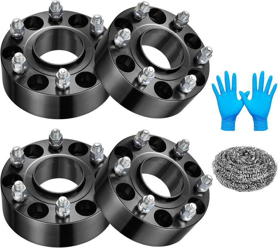 BDFHYK Wheel Spacers Compatible with Chevy Silverado 1500 GMC Sierra 1500 Tahoe Suburban Avalanche Yukon Escalade, M14x1.5 Studs & 78.1mm Hub Bore, Thickness 2", Hubcentric Spacers 6x5.5 (6x139.7mm)