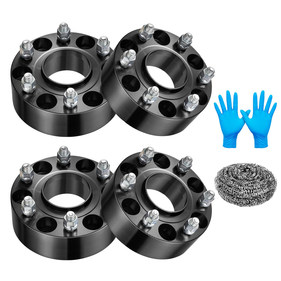 BDFHYK Hubcentric Wheel Spacers 2 inch 6x139.7mm to 6x5.5 Compatible with Chevy Silverado 1500 GMC Sierra 1500 Tahoe Suburban Avalanche Yukon Escalade, M14x1.5 Studs & 78.1 Hub Bore, Black Set of 4